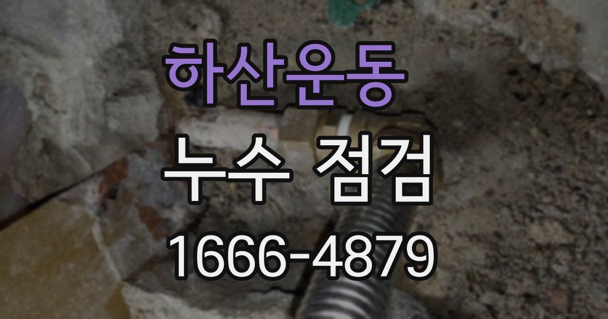 하산운동 누수 점검