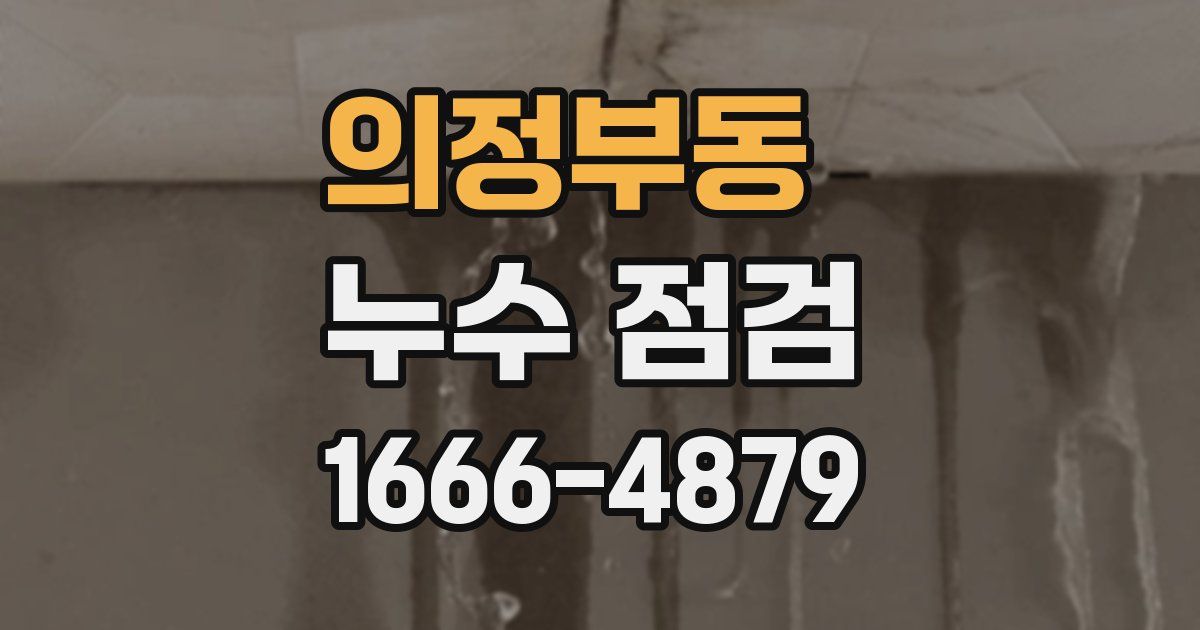 의정부동 누수 점검