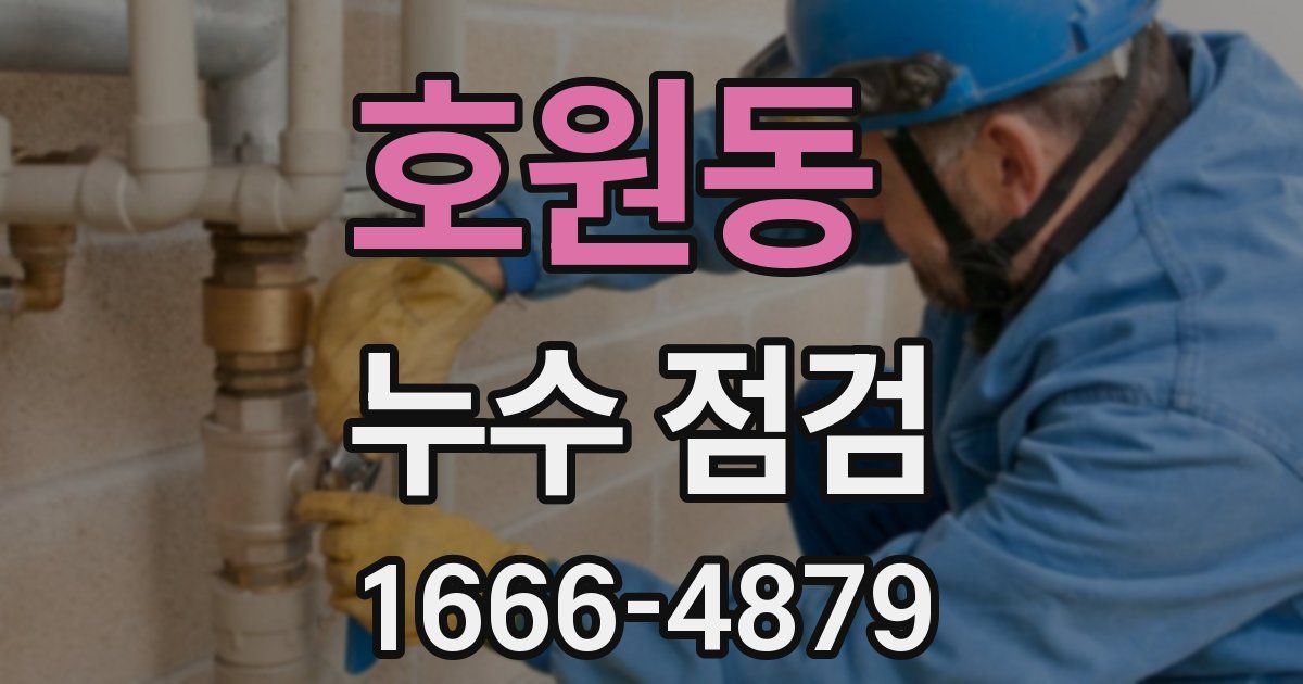 호원동 누수 점검