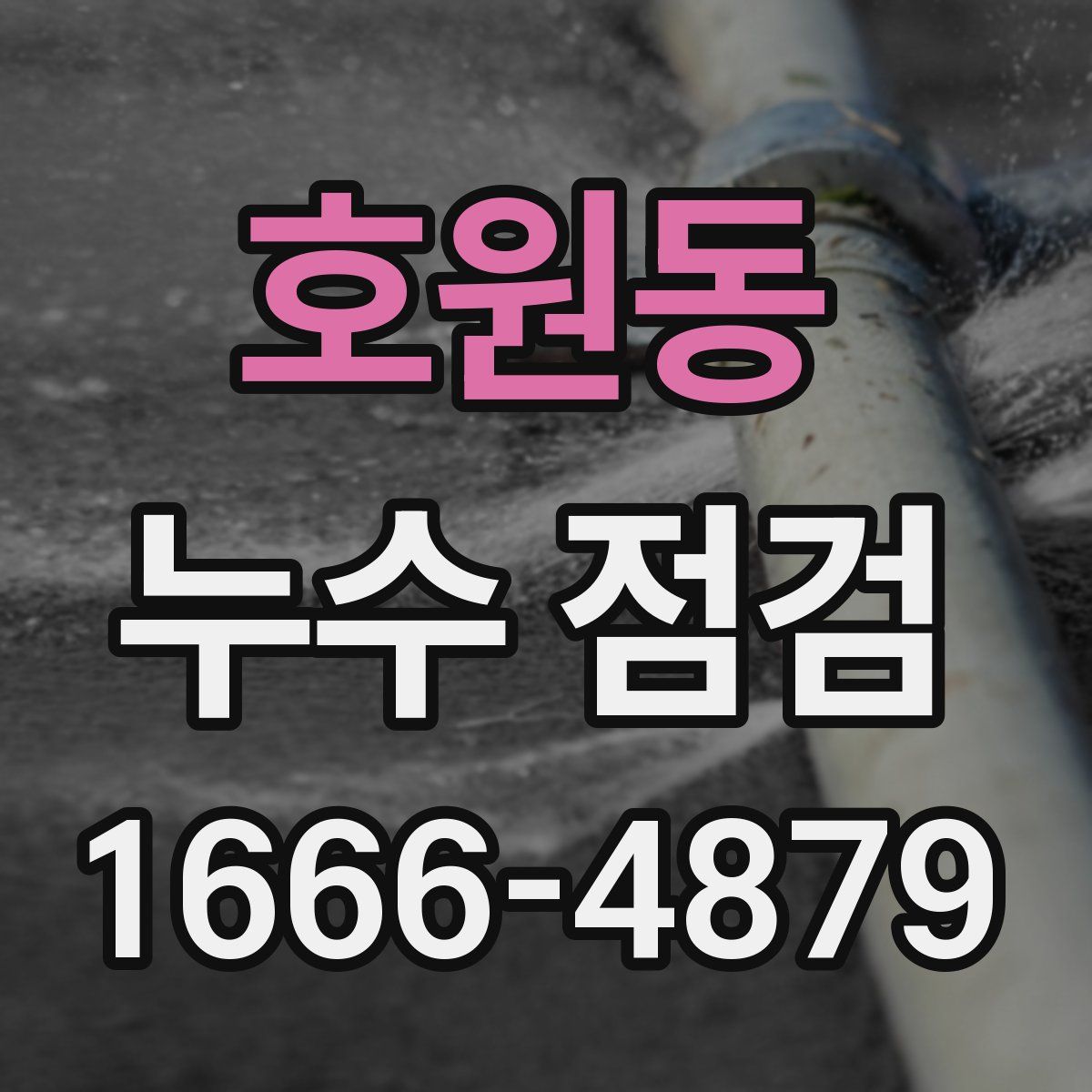 호원동 누수 점검