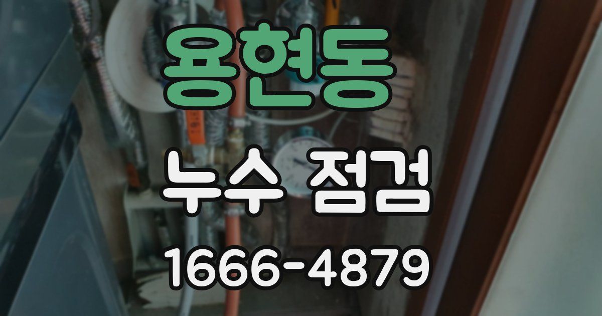 용현동 누수 점검