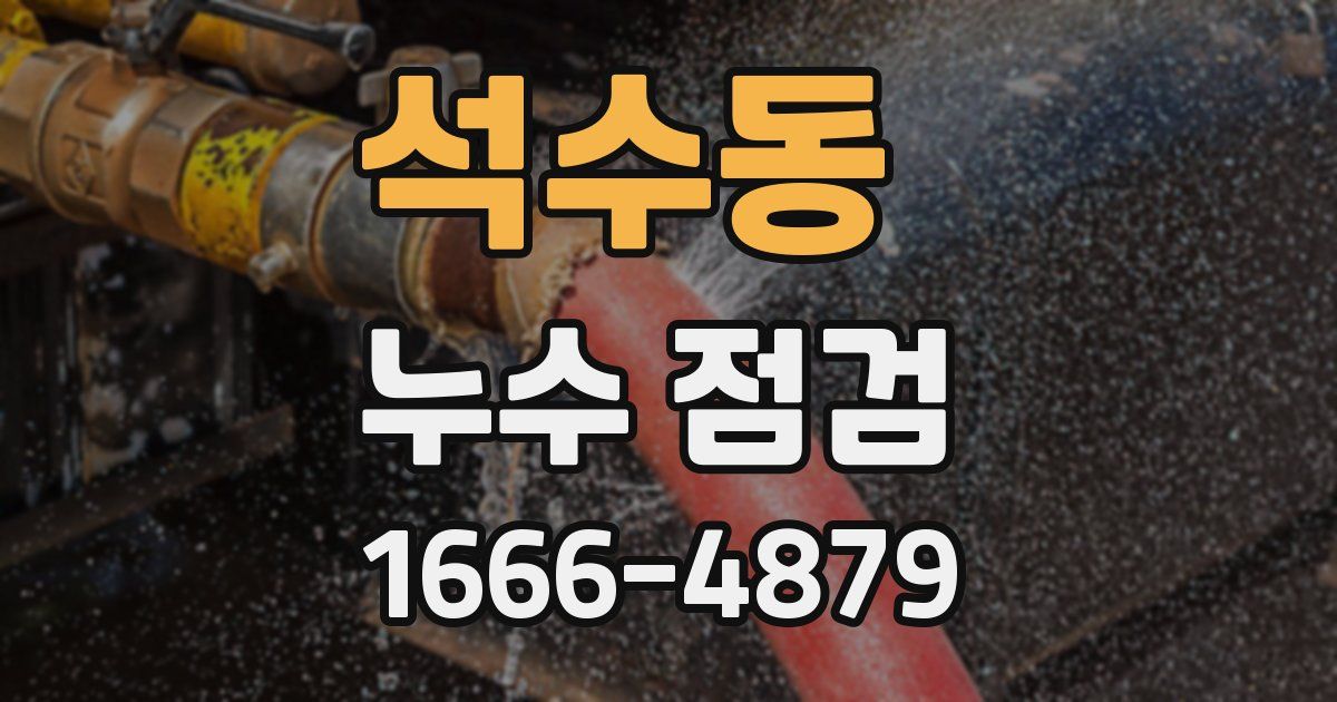 석수동 누수 점검