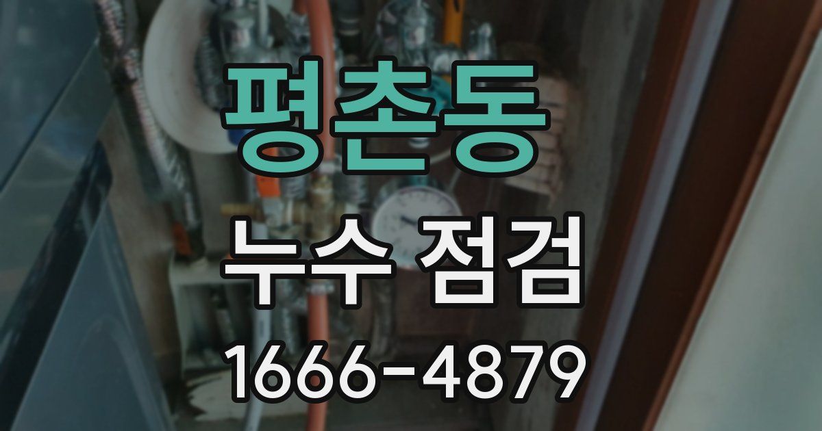 평촌동 누수 점검