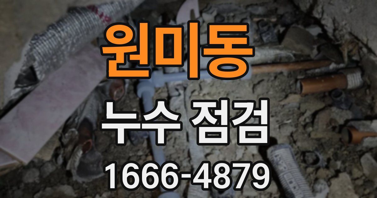 원미동 누수 점검