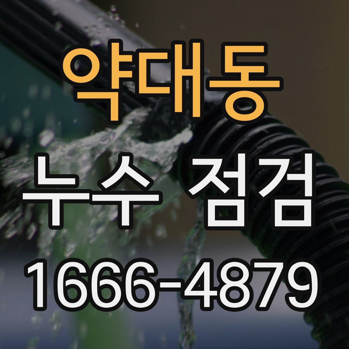 약대동 누수 점검