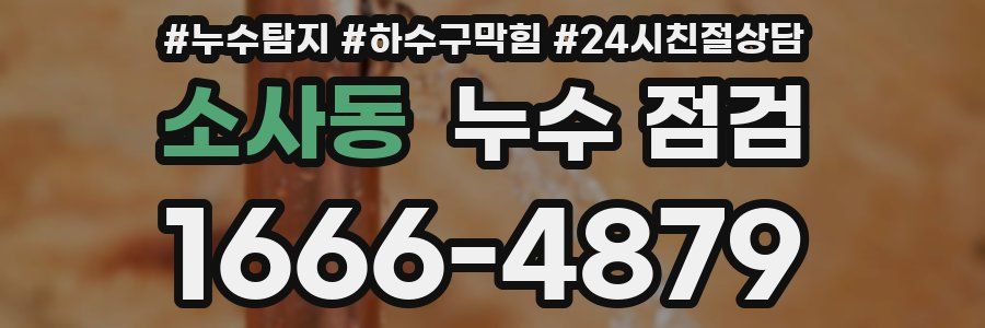 소사동 누수 점검