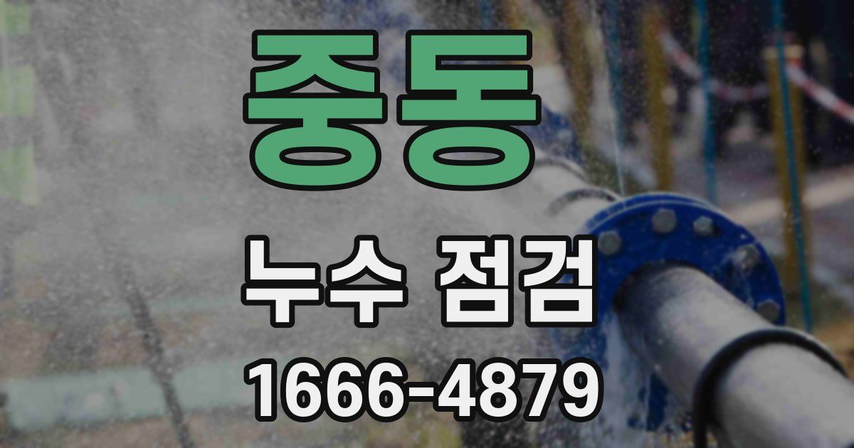 중동 누수 점검