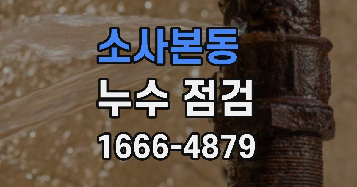 소사본동 누수 점검