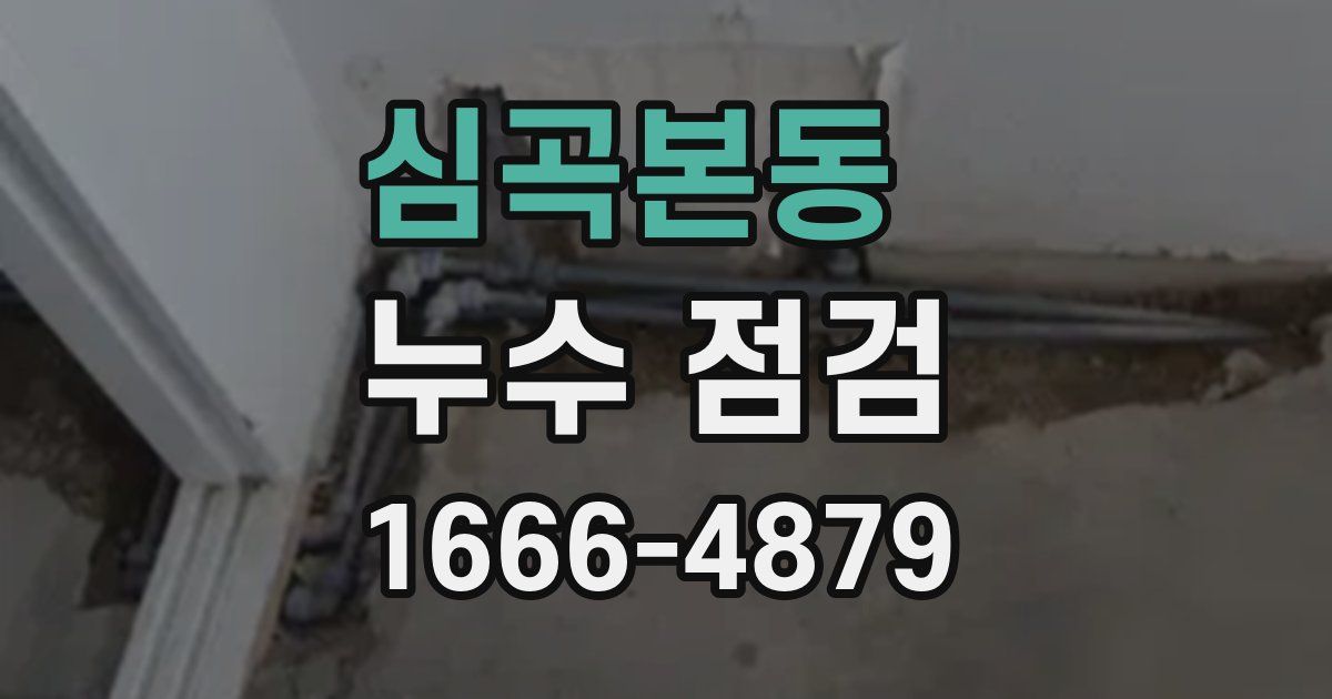 심곡본동 누수 점검