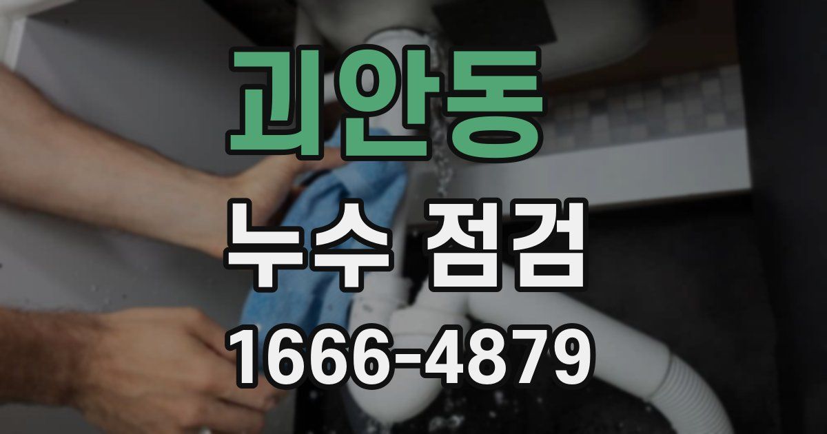 괴안동 누수 점검