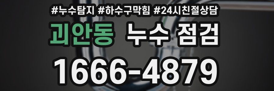 괴안동 누수 점검