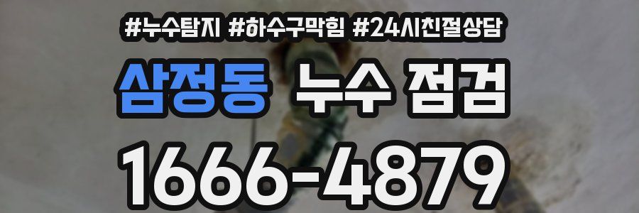 삼정동 누수 점검