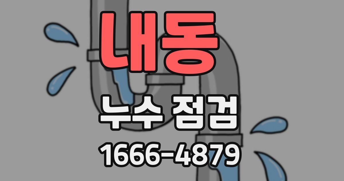 내동 누수 점검