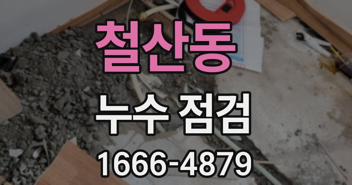 철산동 누수 점검