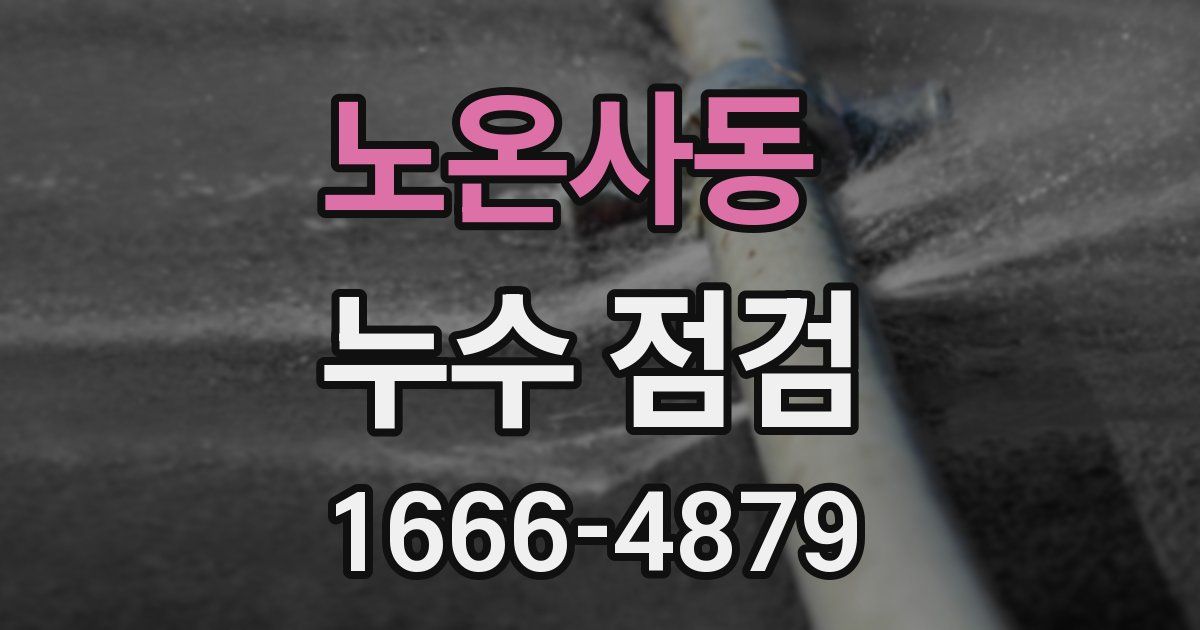노온사동 누수 점검
