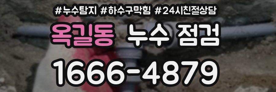 옥길동 누수 점검