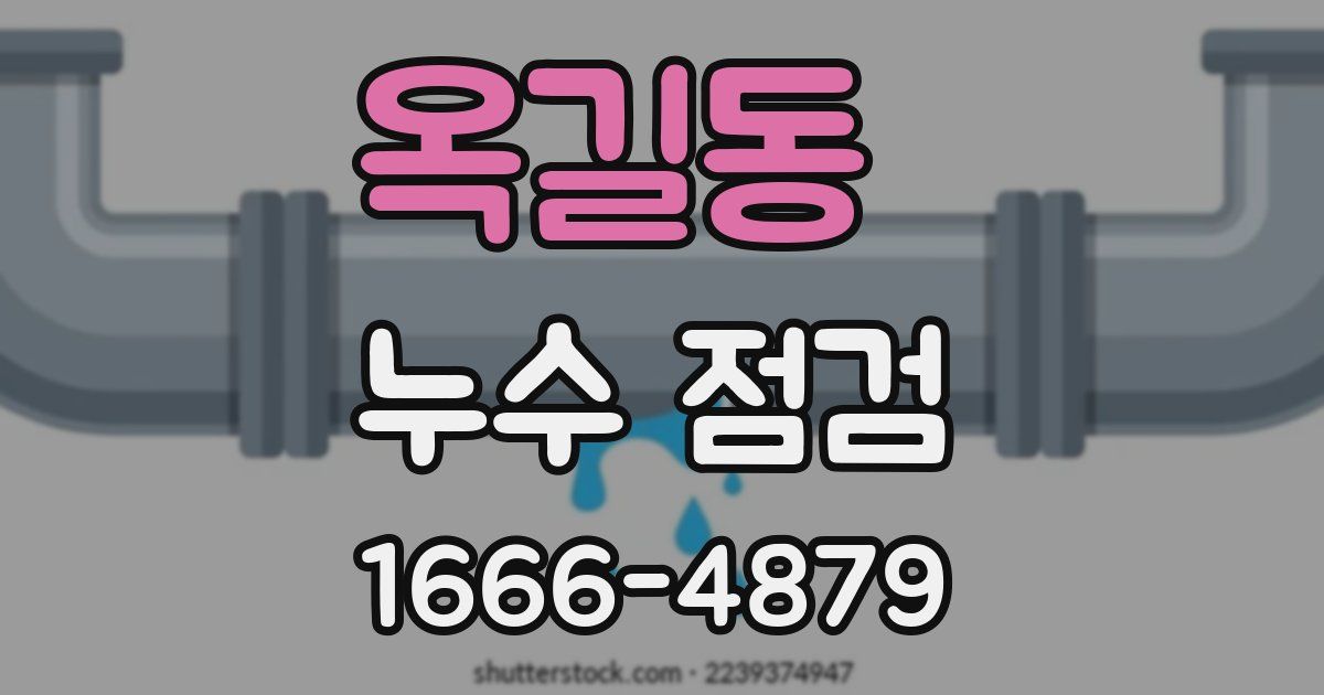 옥길동 누수 점검