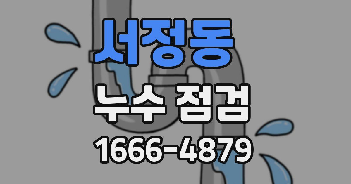 서정동 누수 점검