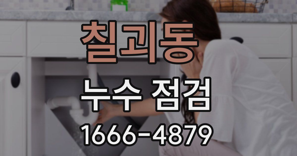 칠괴동 누수 점검
