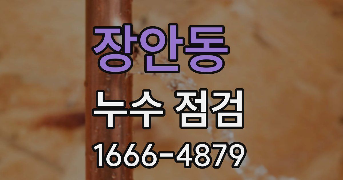 장안동 누수 점검