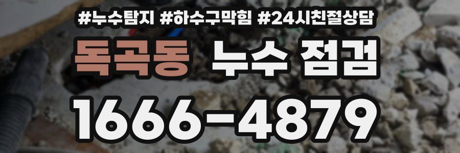 독곡동 누수 점검