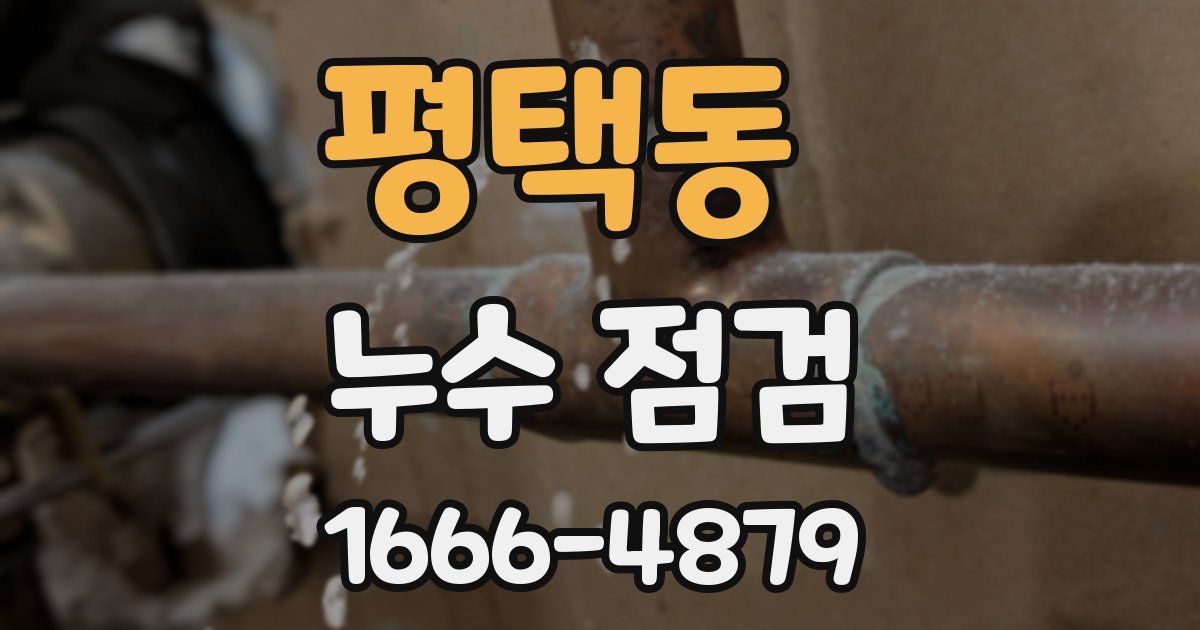 평택동 누수 점검