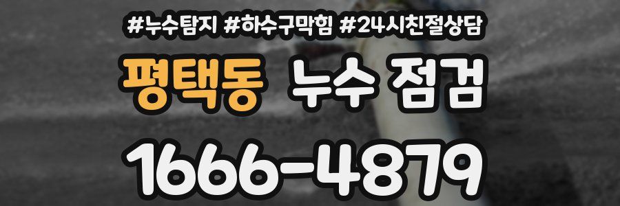 평택동 누수 점검