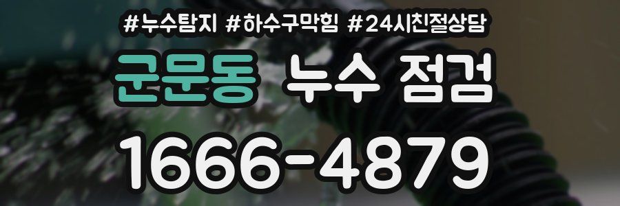 군문동 누수 점검