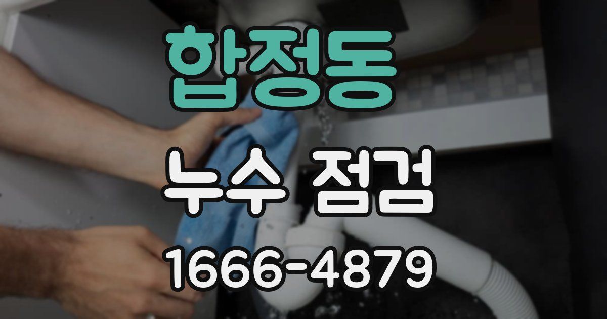 합정동 누수 점검