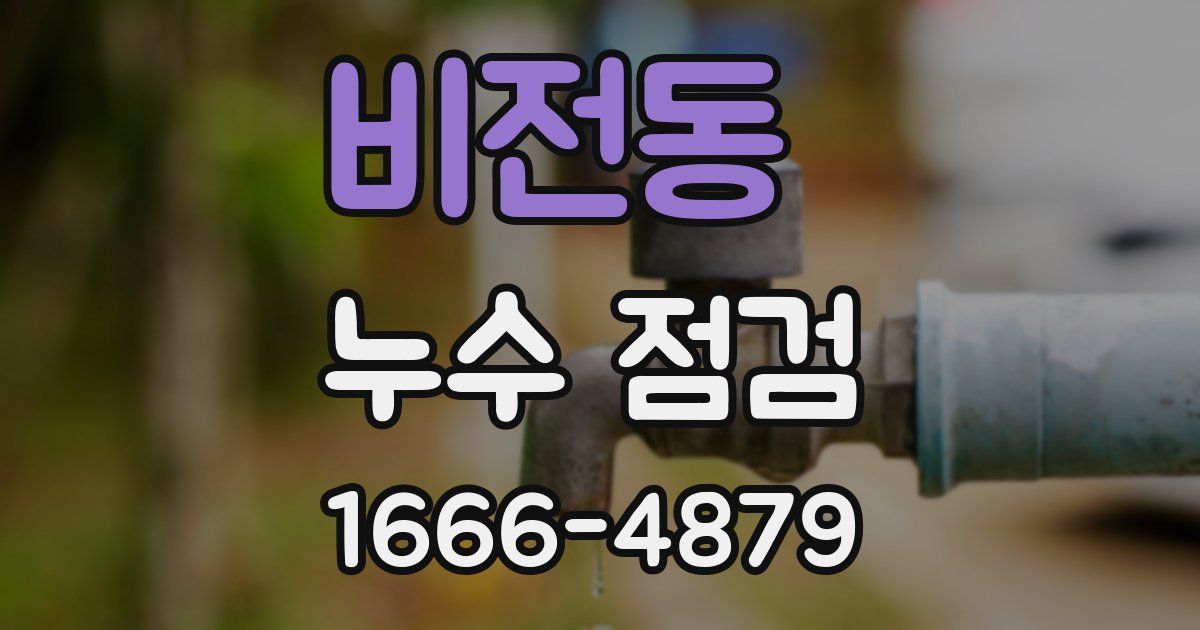 비전동 누수 점검