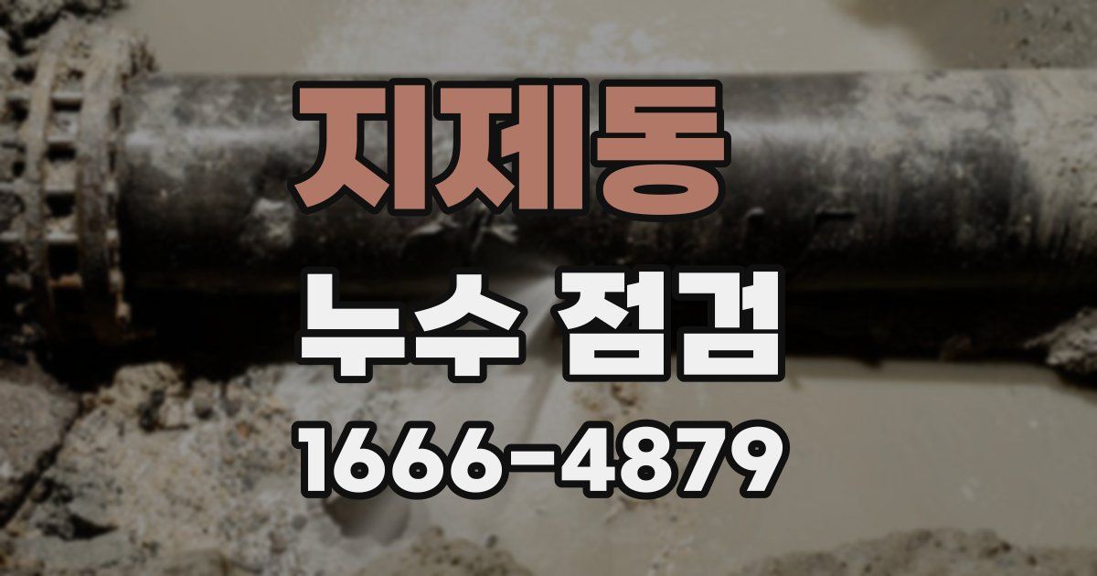 지제동 누수 점검