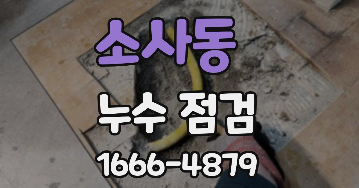 소사동 누수 점검