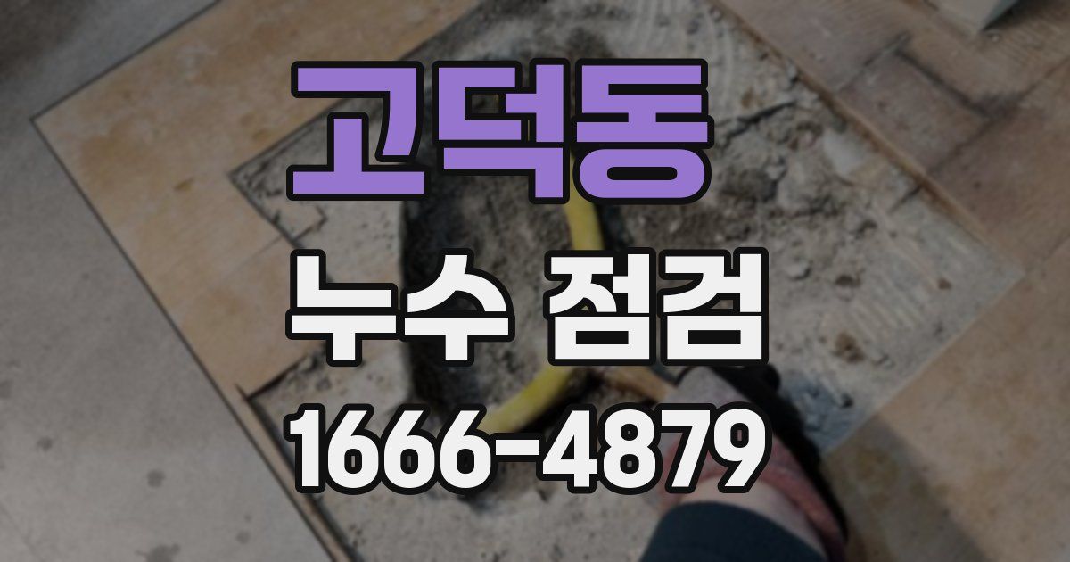 고덕동 누수 점검