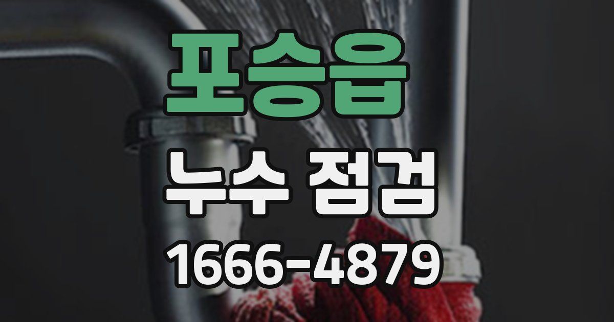 포승읍 누수 점검