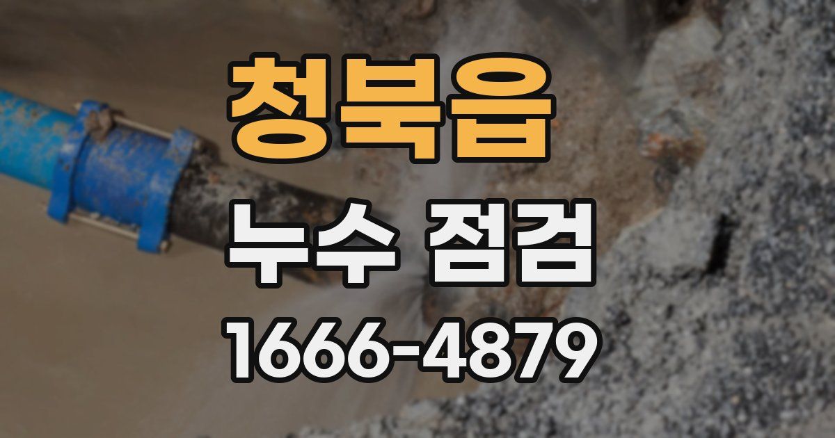 청북읍 누수 점검