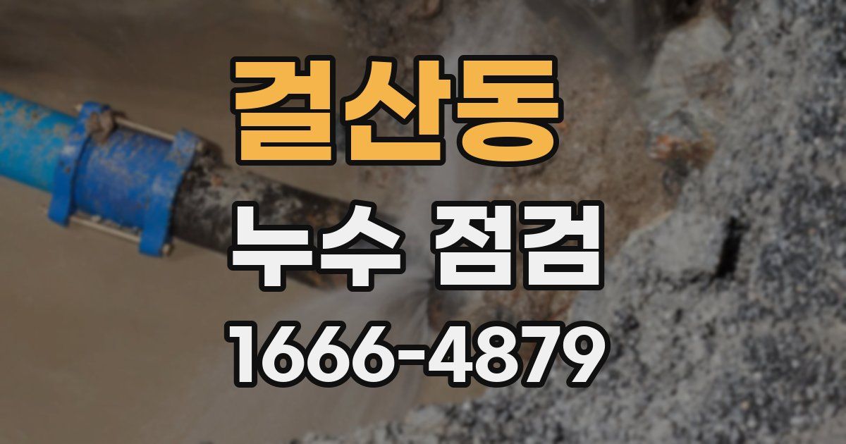 걸산동 누수 점검