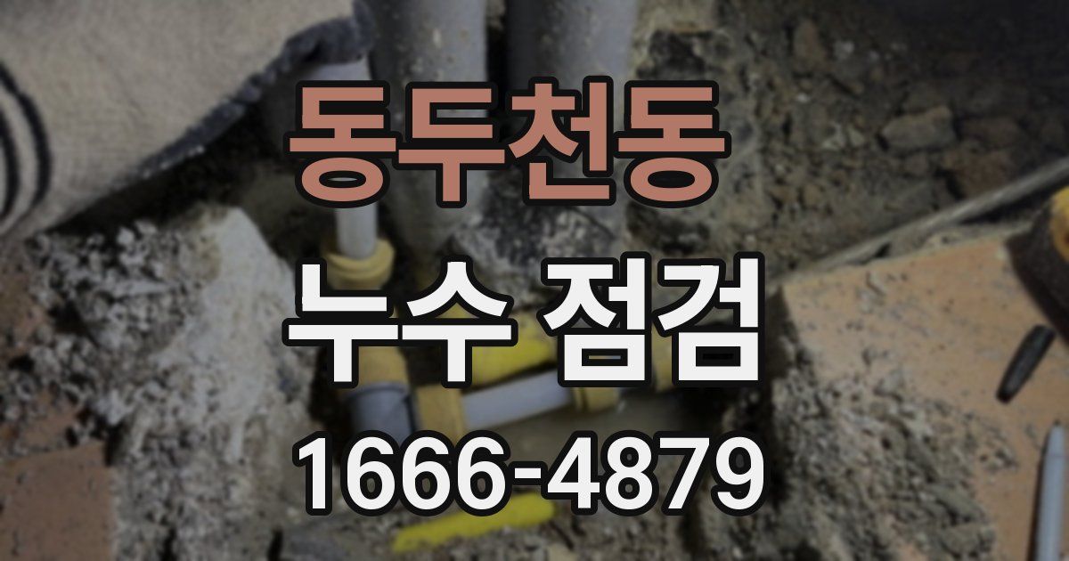 동두천동 누수 점검
