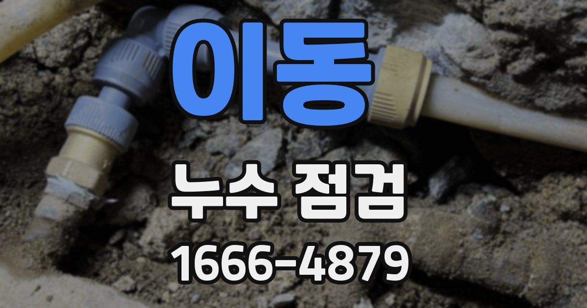 이동 누수 점검