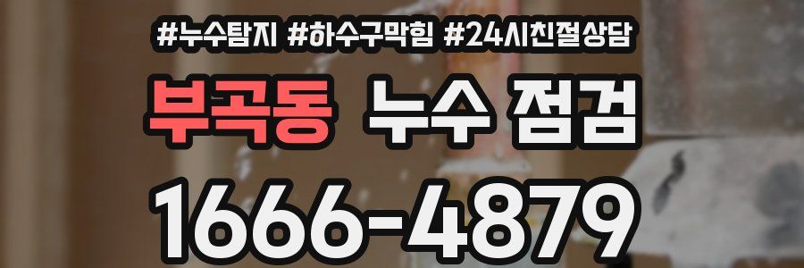 부곡동 누수 점검