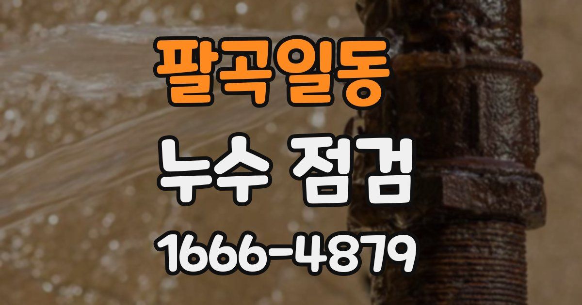 팔곡일동 누수 점검