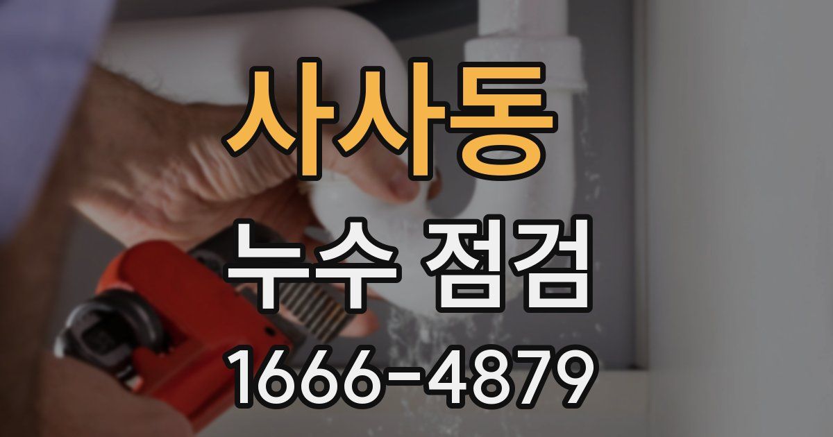 사사동 누수 점검