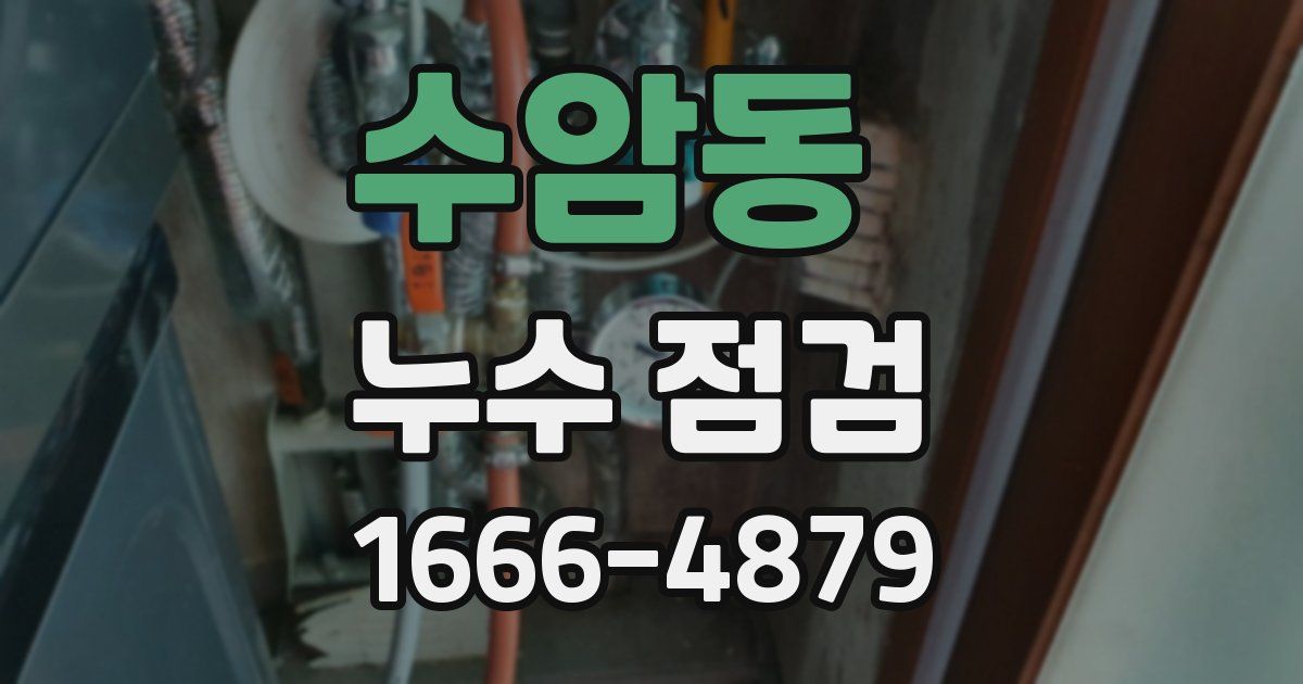 수암동 누수 점검