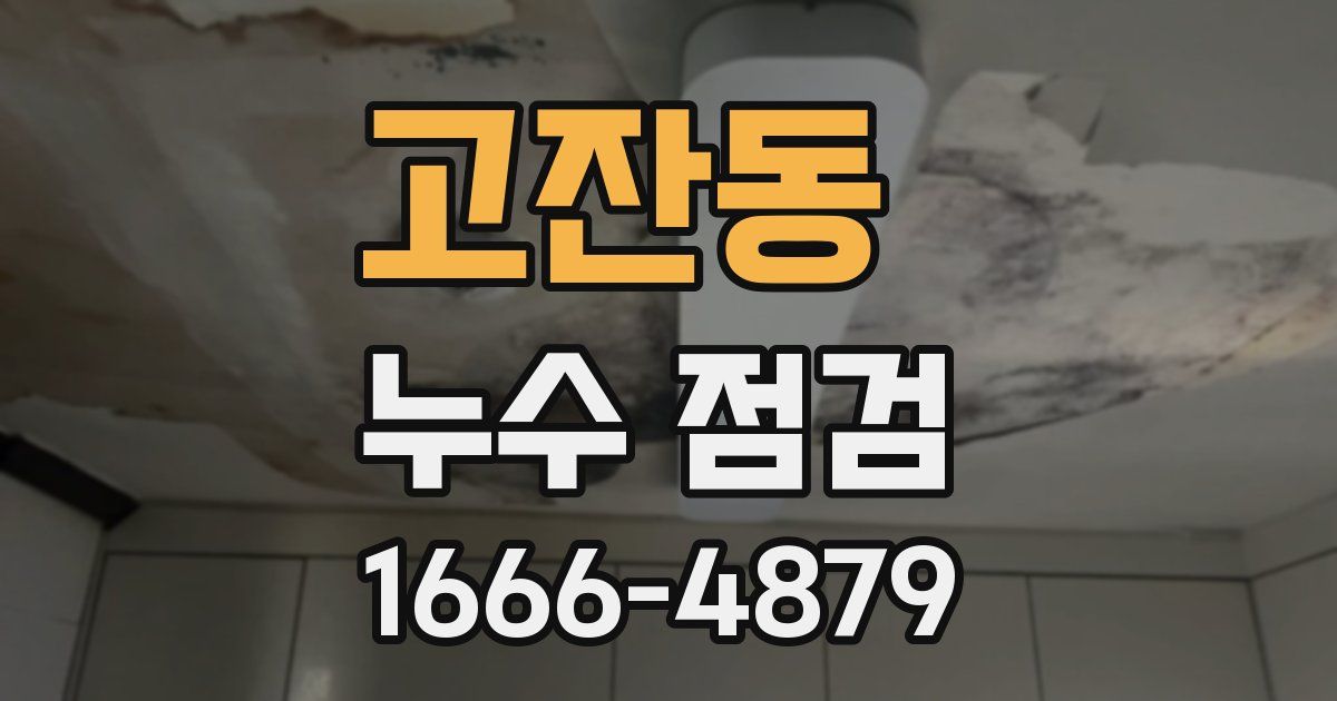 고잔동 누수 점검