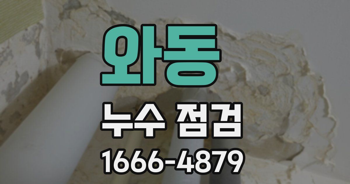 와동 누수 점검