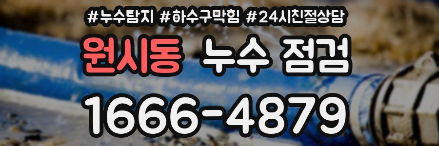 원시동 누수 점검