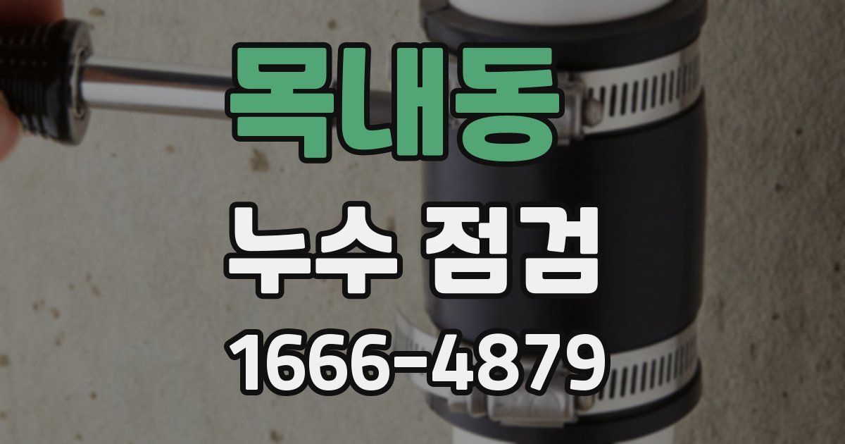 목내동 누수 점검