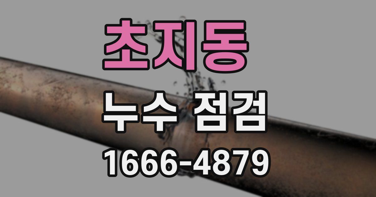 초지동 누수 점검