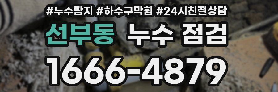 선부동 누수 점검