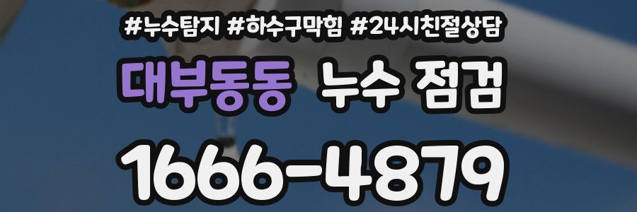 대부동동 누수 점검