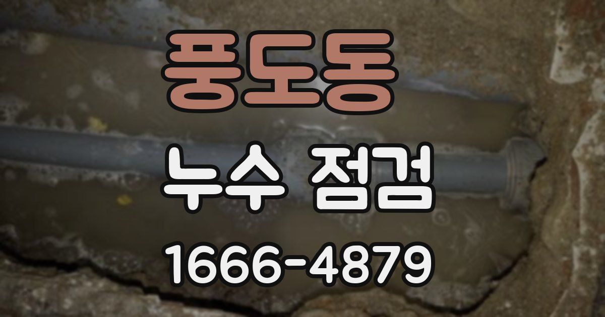 풍도동 누수 점검